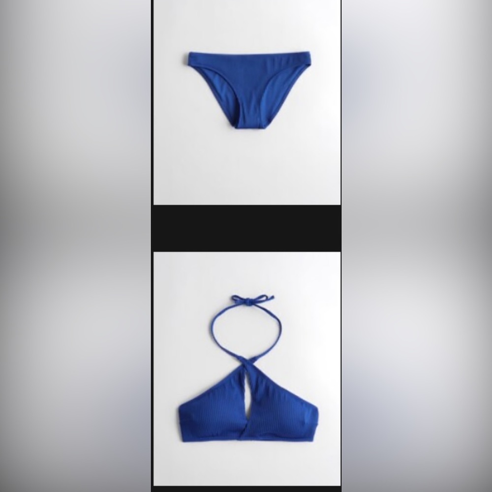 Hollister Blue Halter Bikini Set